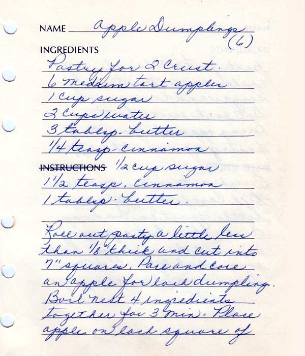 Apple Dumplings recipe