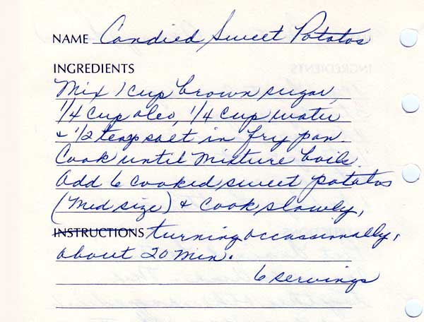 Candied Sweet Potatoes recipe