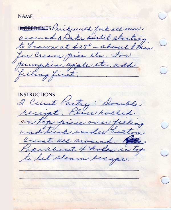 Pastry recipe, page 2