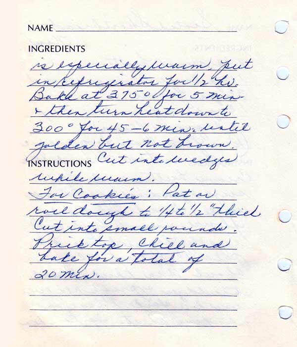 Scotch Shortbread Cookies from Nan recipe, page 2